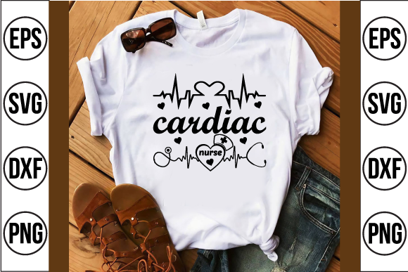 Cardiac Nurse Svg Design for T-Shirt Designs & Graphics