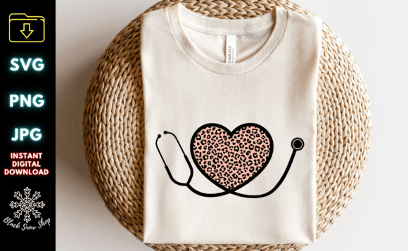 Leopard Stethoscope Nurse Svg: Graphics and Illustrations