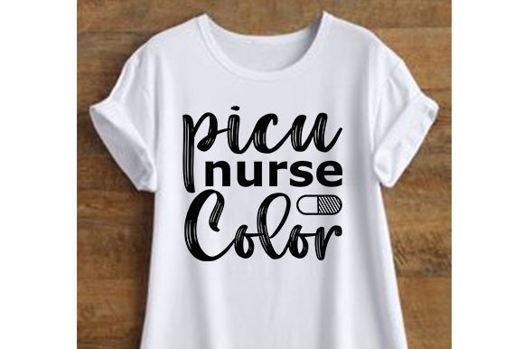 Nurse SVG Design: PICU Graphics for T-Shirt Designs