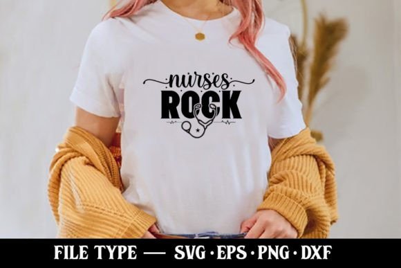 Nurses Rock SVG: Graphics for T-Shirt Designs