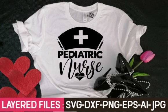 Pediatric Nurse Svg Cut File: Graphics for T-Shirt Designs
